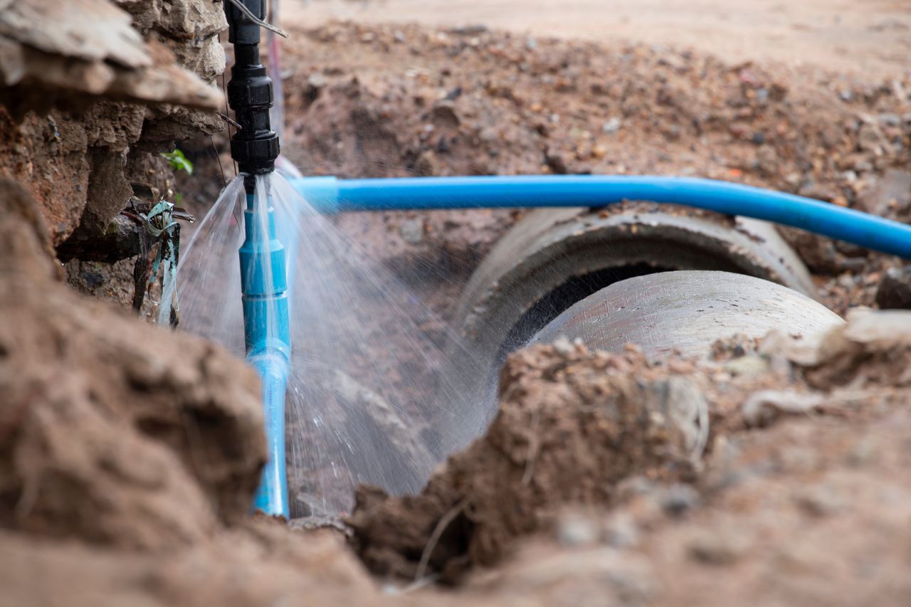 ⁠underground pipe leaking